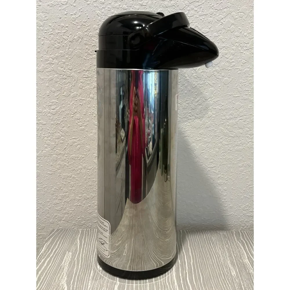 Nissan Glass Vacuum Thermos Insulated Pump Pot Hot Cold Beverage Server